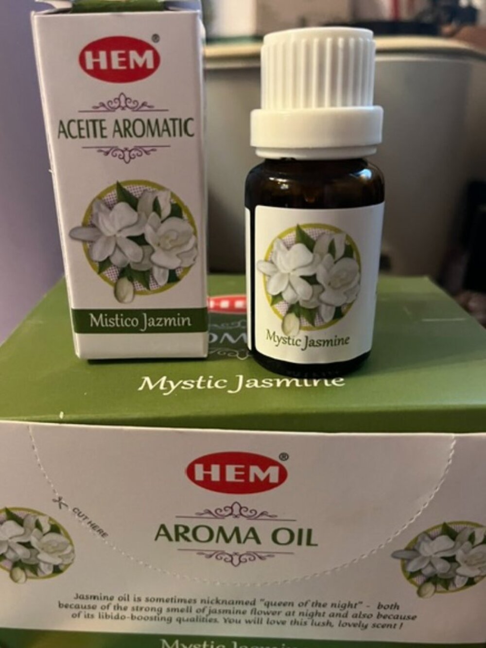 10 ml HEM Mystic Jasmine Aroma Oil - NEW IN BOX - BUNDLE ITEM